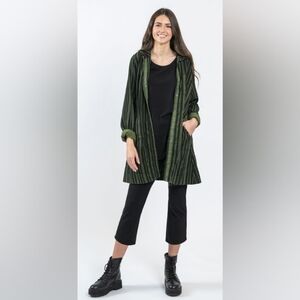 Green Striped Women's Jacket